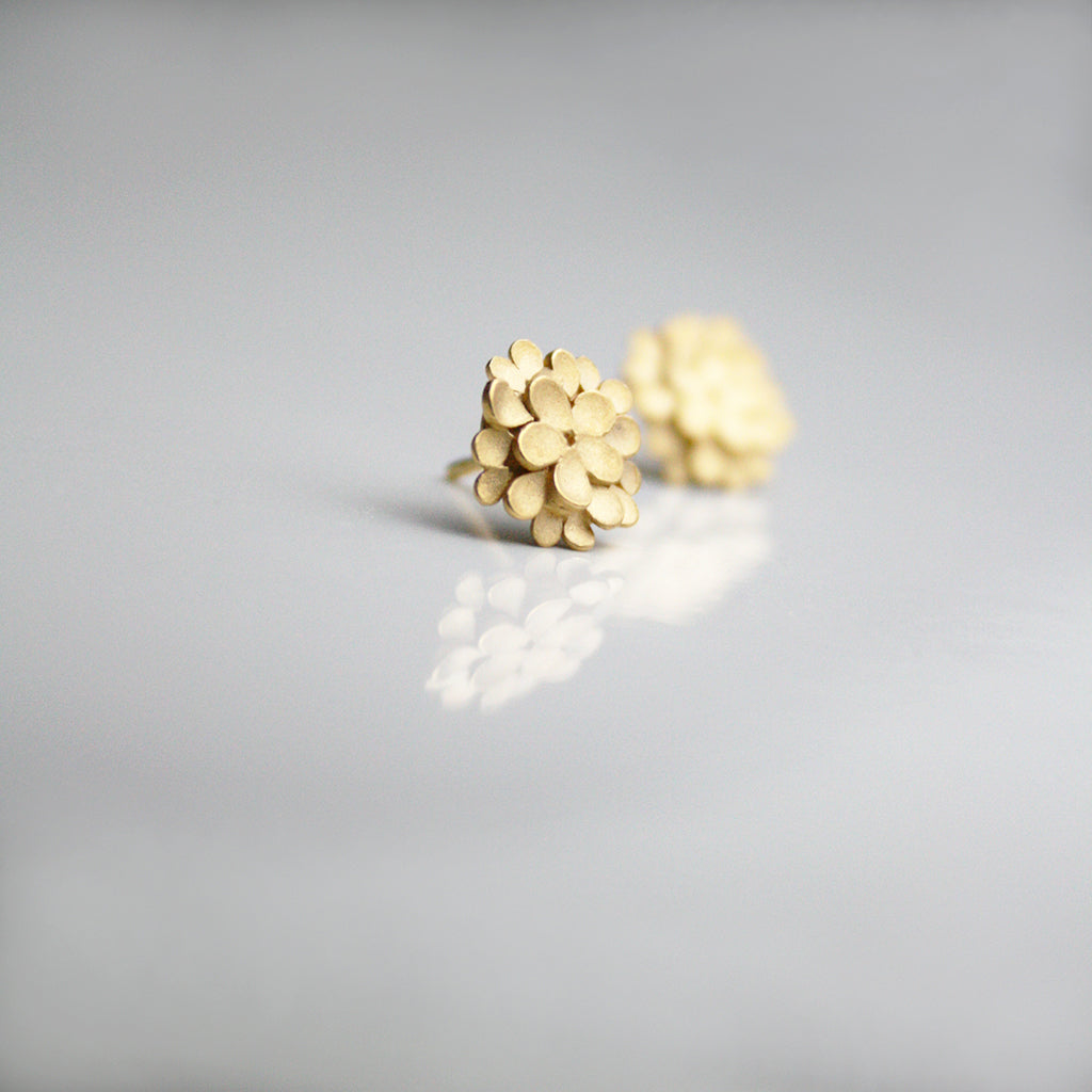 Dahlia 18ct Gold Earrings