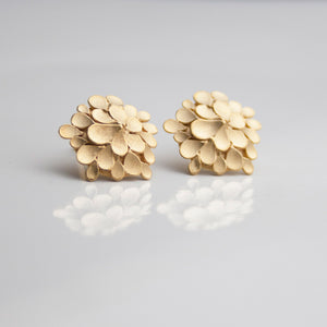 Dahlia asymmetrical 18ct Gold Earrings