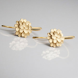 Dahlia 18ct Gold Drop Earrings