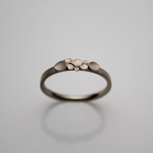 Dahlia 18ct. white Gold D shank 2mm Ring