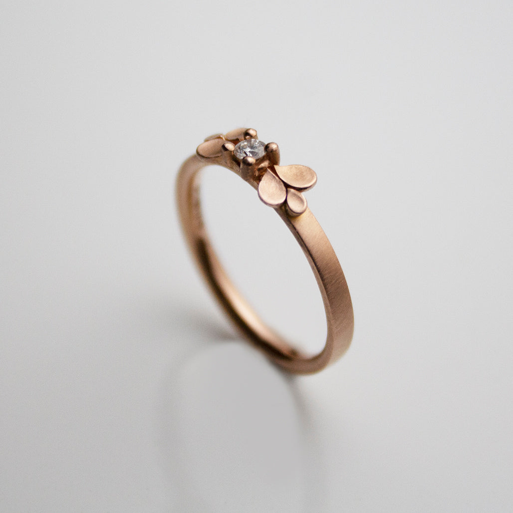 Dahlia Bow 18ct. Rose Gold Diamond Ring