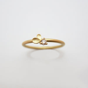 Dahlia Heart 18ct. Gold and Champagne Diamond Ring