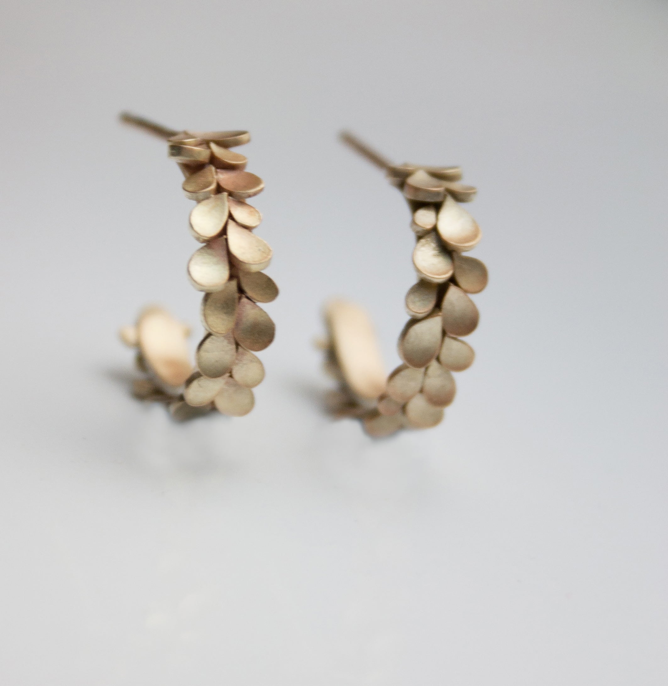 Dahlia 9ct. Gold Hoop Earrings