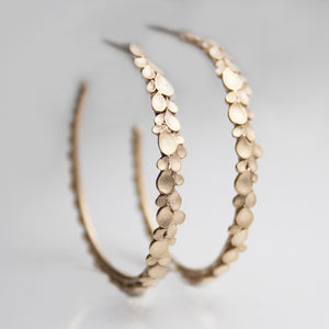 Dahlia 18ct Gold large Hoop Earrings