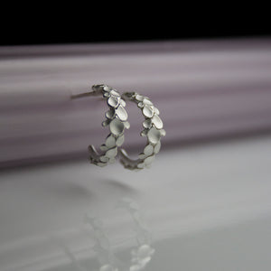 Dahlia Silver small Hoop Earrings