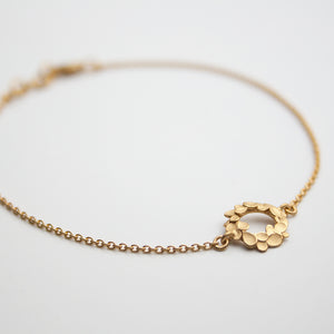 Floral wreath small Silver gold-plated Bracelet