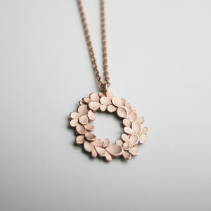 Floral wreath 18ct. Rose Gold Necklace