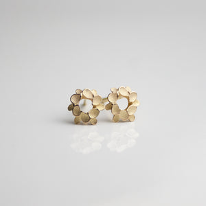 Floral wreath 18ct. Gold mini studs