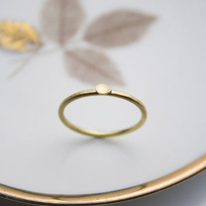 Dahlia single Petal 18ct. Gold Ring